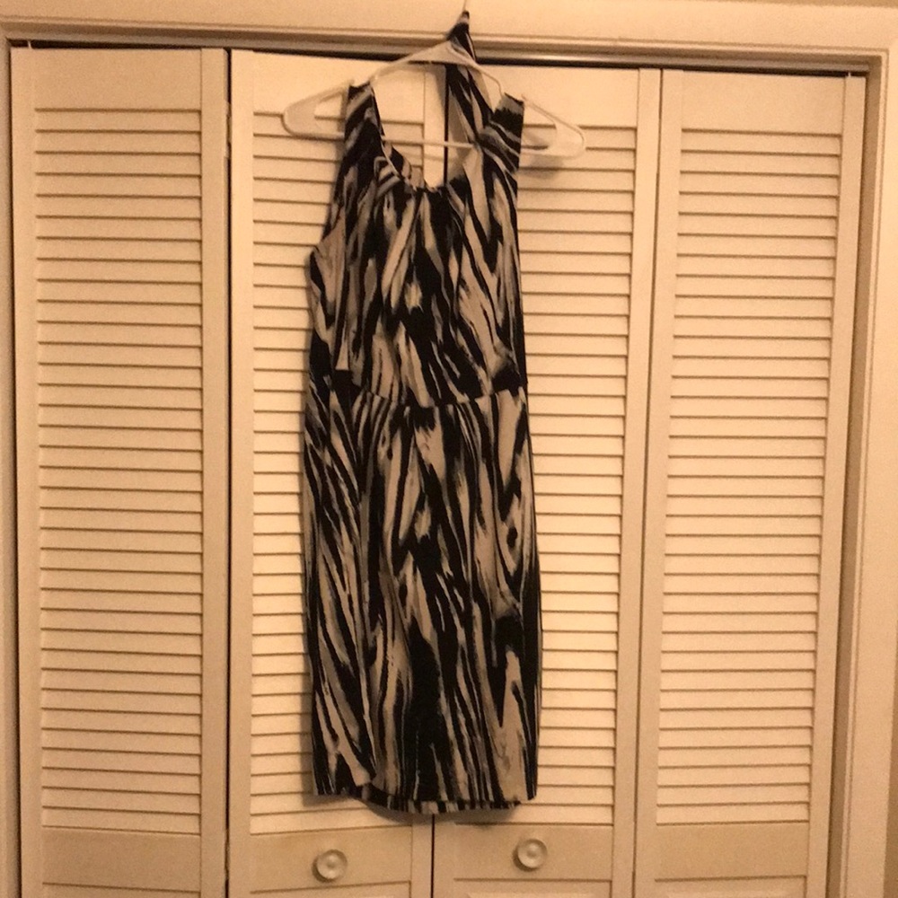 Black and white printed dress